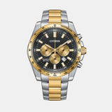 Men Quartz Grey Dial Chronograph Stainless Steel Watch AN8234-58E