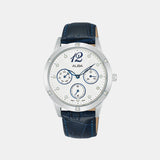 Women Quartz White Dial Analog Leather Watch AP6719X1