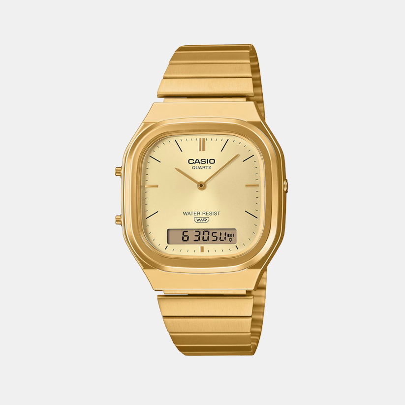 Classics Men Quartz Dial Analog-Digital Stainless Steel Watch D421