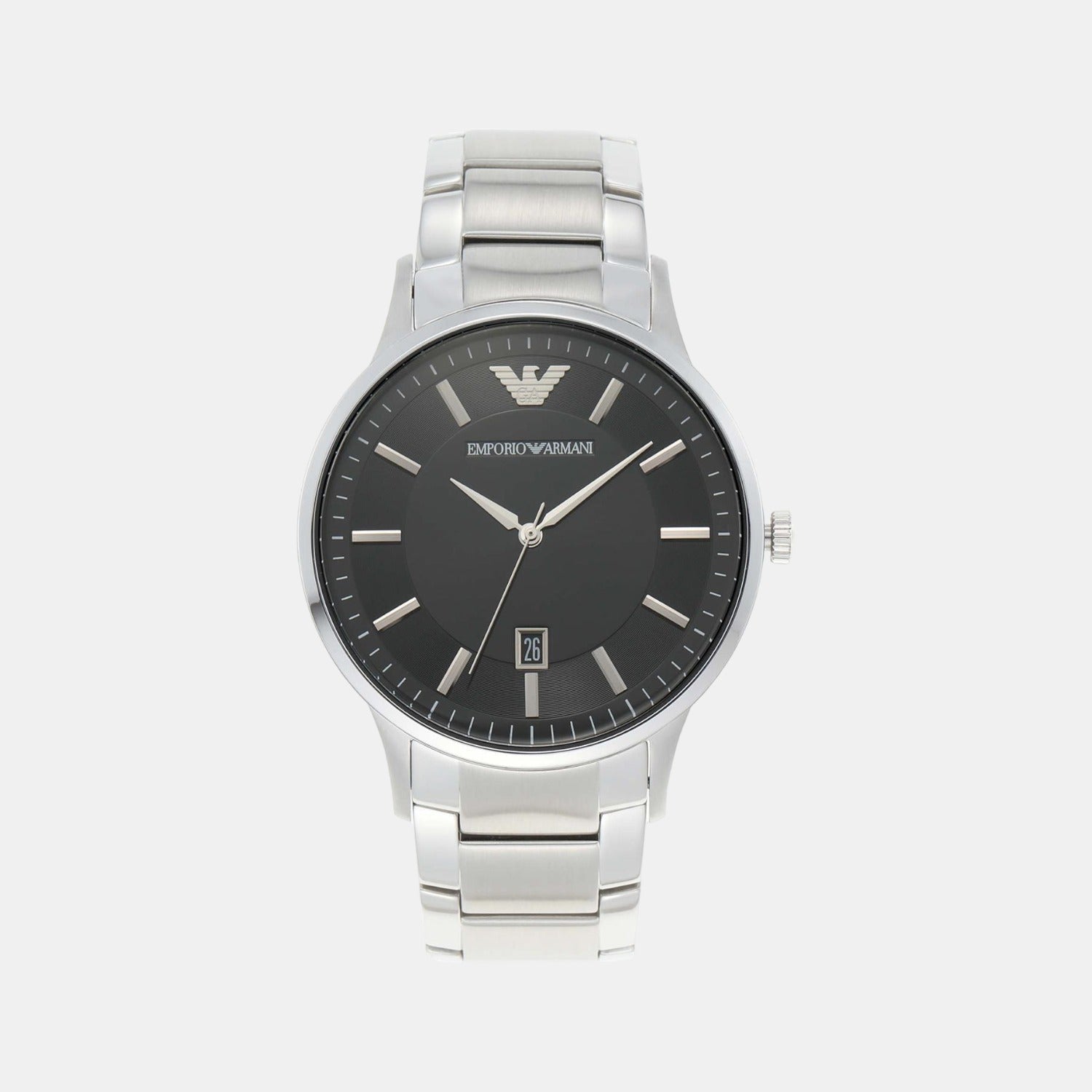 Renato Men Quartz Black Dial Analog Stainless Steel Watch AR11181