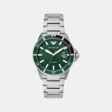 Sea Explorer Men Quartz Green Dial Analog Stainless Steel Watch AR11338