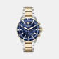 World Explorer Men Quartz Blue Dial Chronograph Stainless Steel Watch AR11362