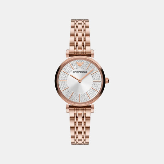 Gianni T-Bar Women Quartz Silver Dial Analog Stainless Steel Watch AR11446
