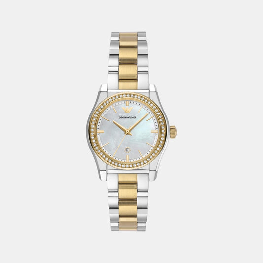 Women Quartz Green Dial Analog Stainless Steel Watch AR11559
