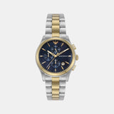 Paolo Men Quartz Blue Dial Chronograph Stainless Steel Watch AR11579