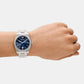 Federico Men Quartz Blue Dial Analog Stainless Steel Watch AR11620