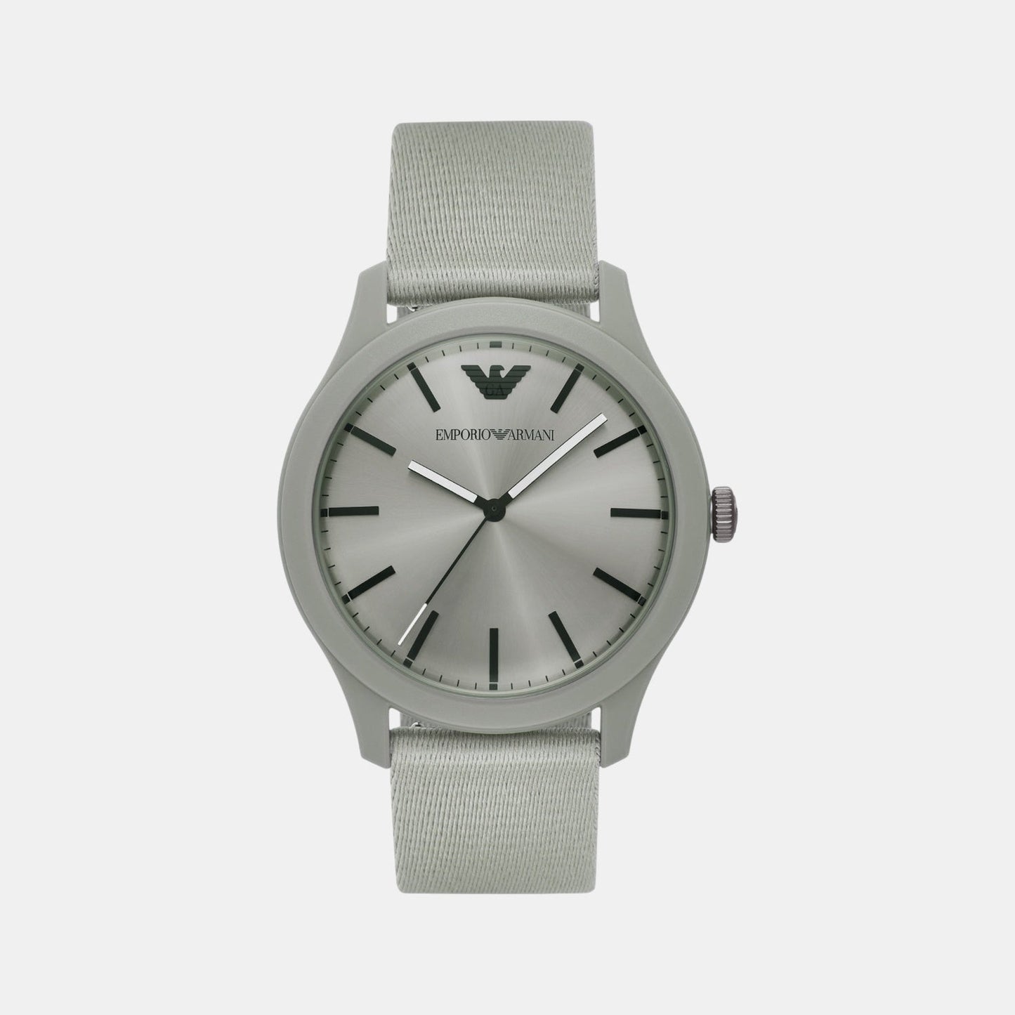 Men Quartz Grey Dial Analog Fabric Watch AR11653