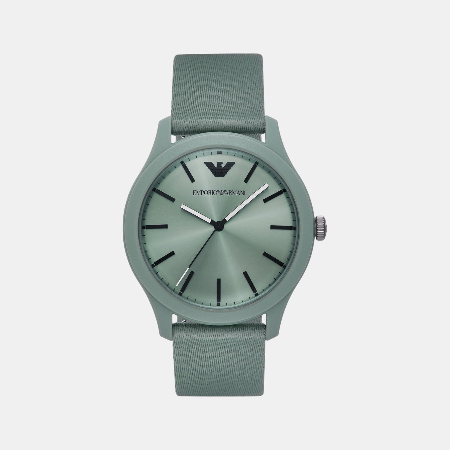 Men Quartz Green Dial Analog Fabric Watch AR11654