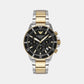 Men Solar Black Dial Chronograph Stainless Steel Watch AR11680