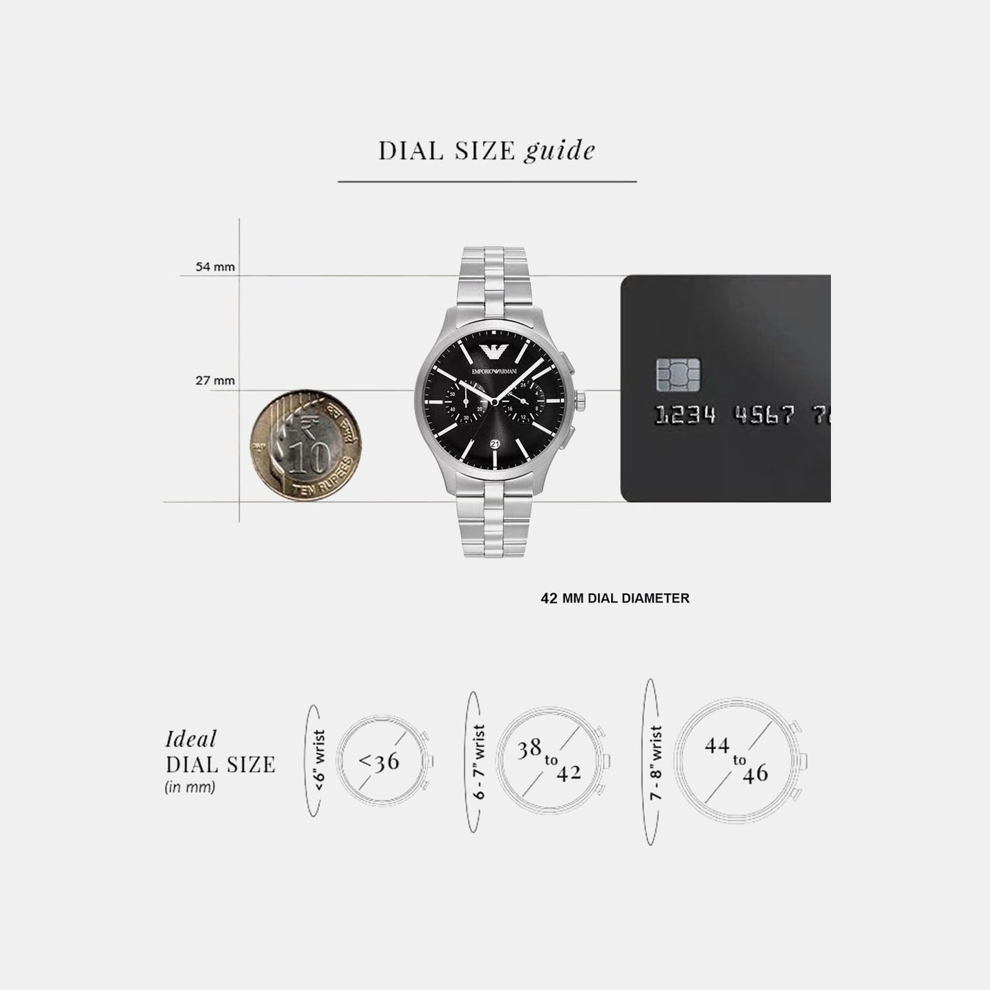 Men Quartz Black Dial Analog Stainless Steel Watch AR11691