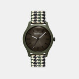 Men Quartz Green Dial Analog Plastic Watch AR11694