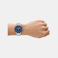 World Explorer Men Solar Blue Dial Analog Stainless Steel Watch AR11697