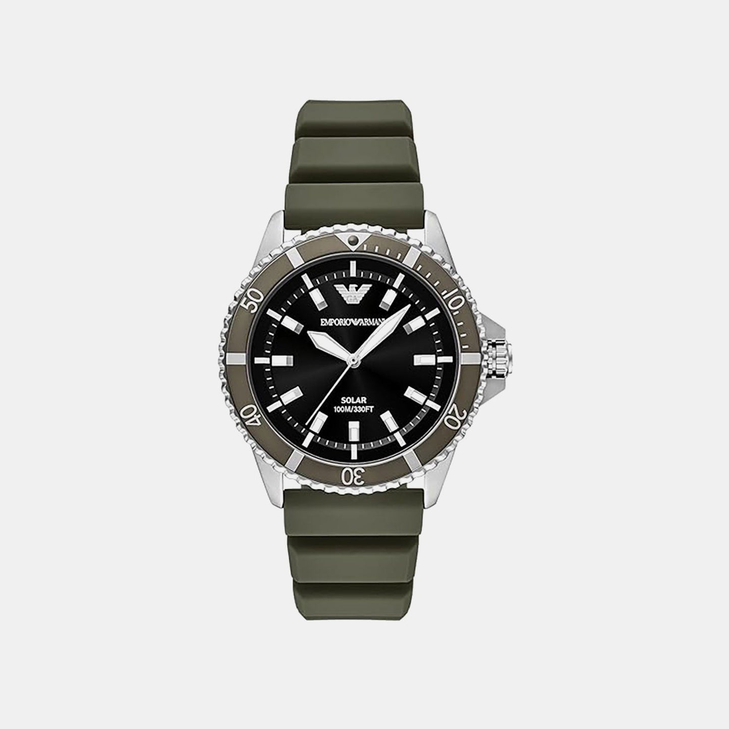 World Explorer Men Solar Black Dial Analog Silicone Watch AR11699