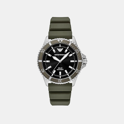 World Explorer Men Solar Black Dial Analog Silicone Watch AR11699