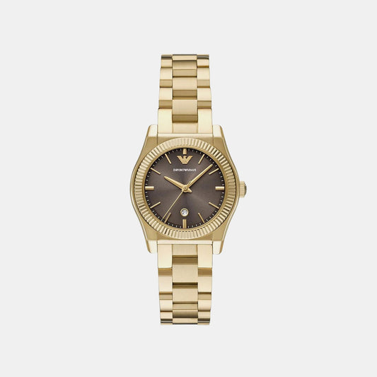 Women Quartz Black Dial Analog Stainless Steel Watch AR11700