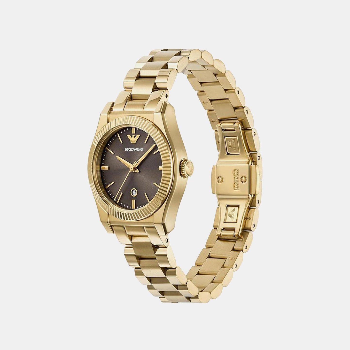 Women Quartz Black Dial Analog Stainless Steel Watch AR11700