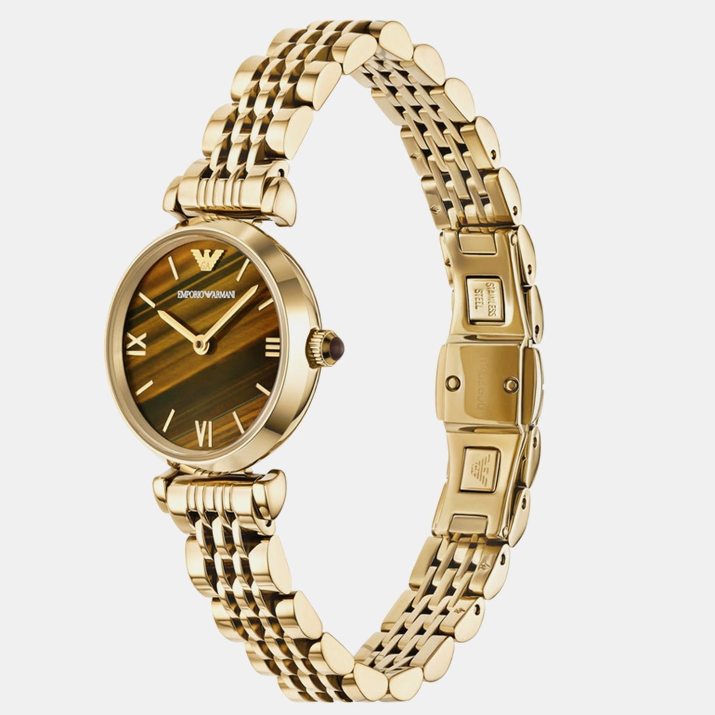 Women Quartz Brown Dial Analog Stainless Steel Watch AR11703