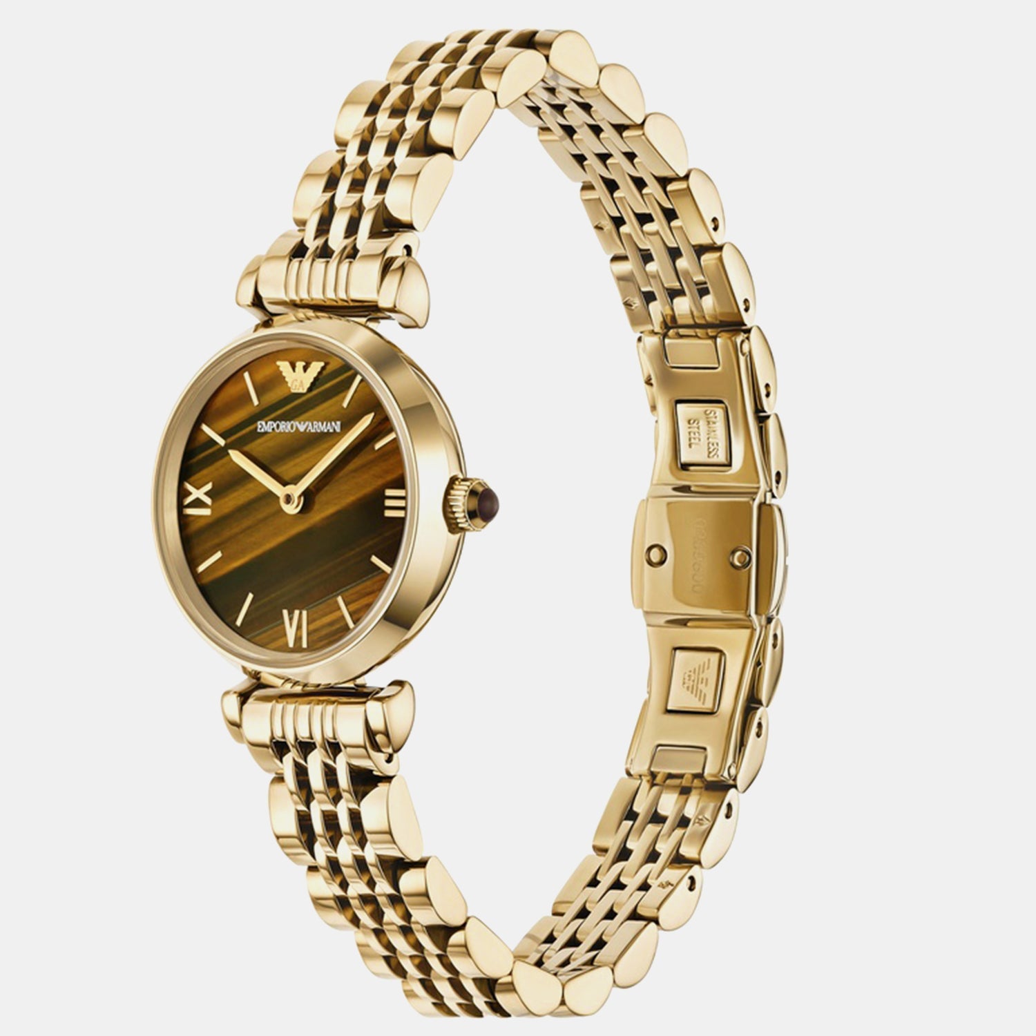 Women Quartz Brown Dial Analog Stainless Steel Watch AR11703