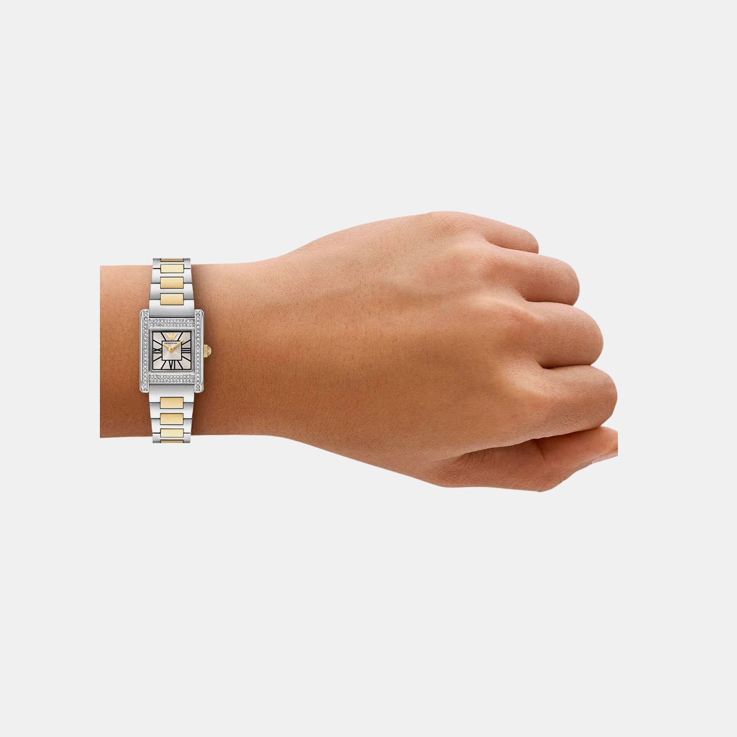 Women Quartz Mother Of Pearl Dial Analog Stainless Steel Watch AR11704
