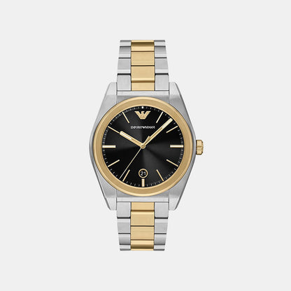 Men Quartz Black Dial Analog Stainless Steel Watch AR11715