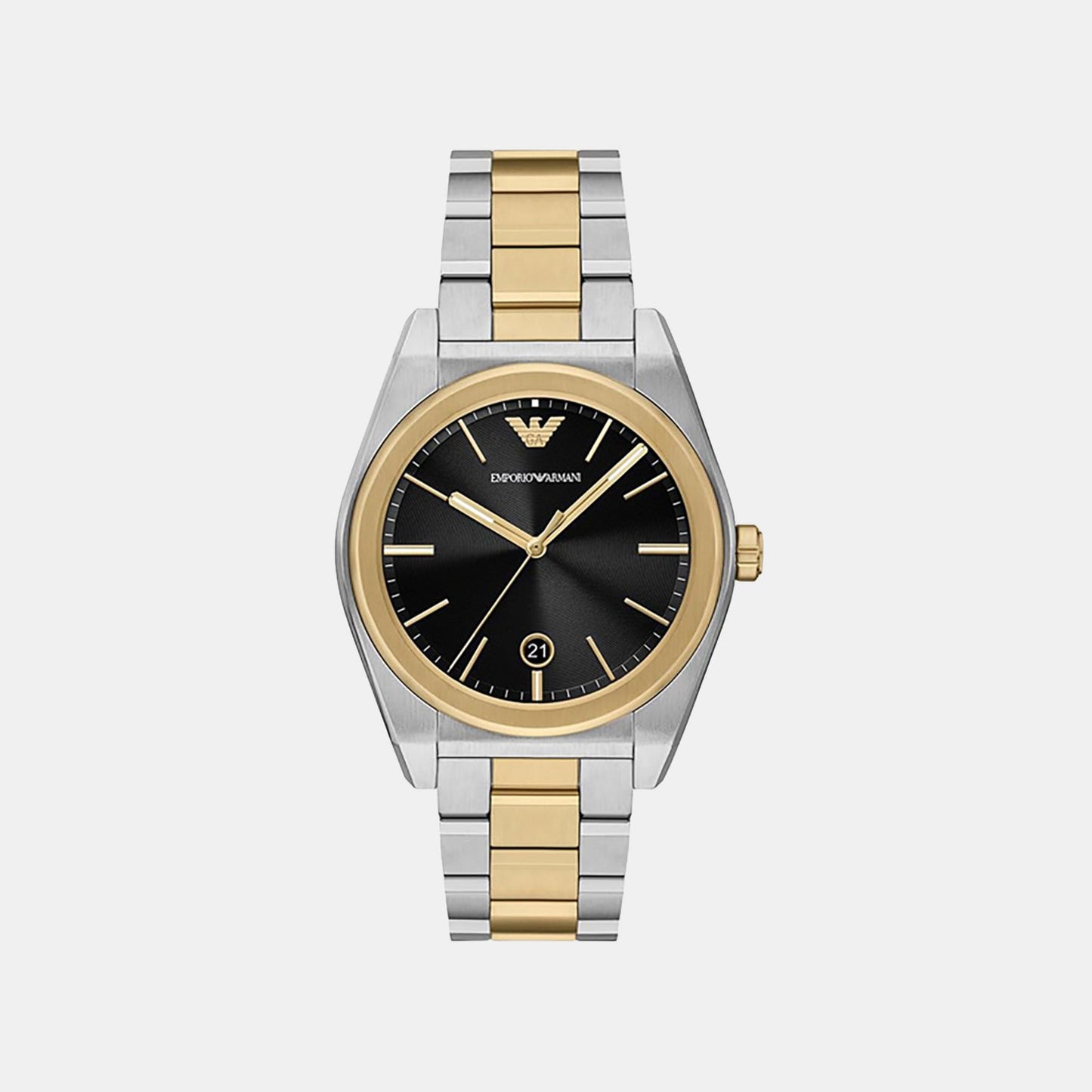Men Quartz Black Dial Analog Stainless Steel Watch AR11715
