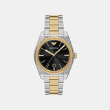 Men Quartz Black Dial Analog Stainless Steel Watch AR11715