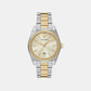 Men Quartz Beige Dial Analog Stainless Steel Watch AR11716