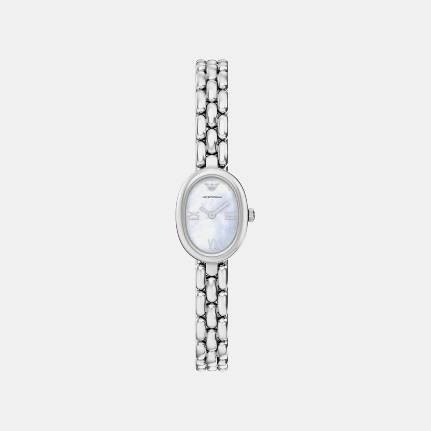 Women Quartz Mother Of Pearl Dial Analog Stainless Steel Watch AR11720