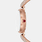 Women Quartz Gold Dial Analog Leather Watch AR11737