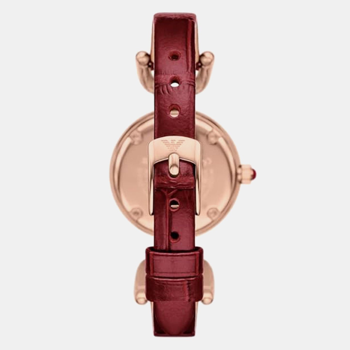 Women Quartz Gold Dial Analog Leather Watch AR11737