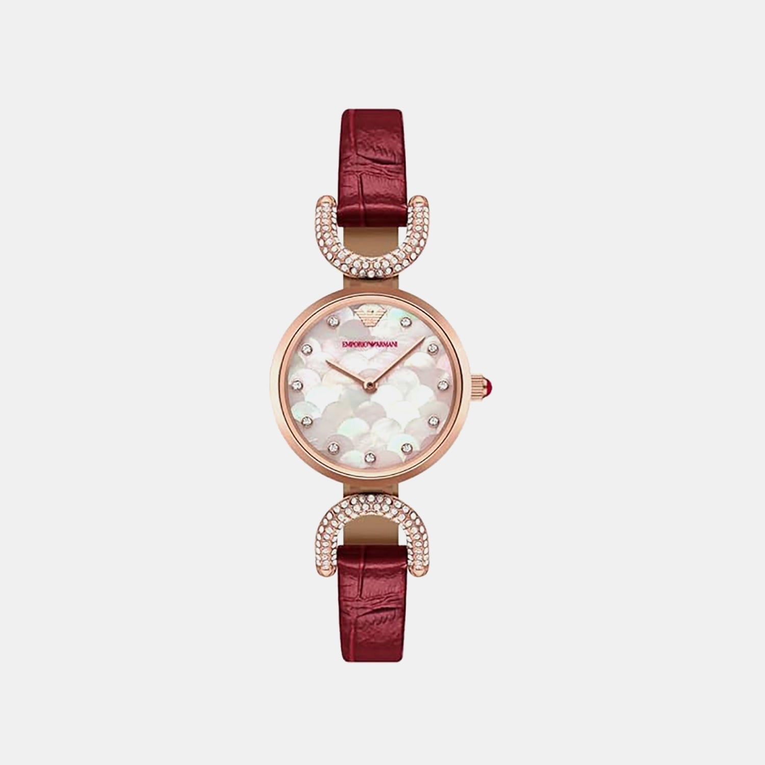 Women Quartz Gold Dial Analog Leather Watch AR11737