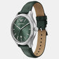 Men Quartz Green Dial Analog Leather Watch AR11749