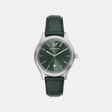Men Quartz Green Dial Analog Leather Watch AR11749