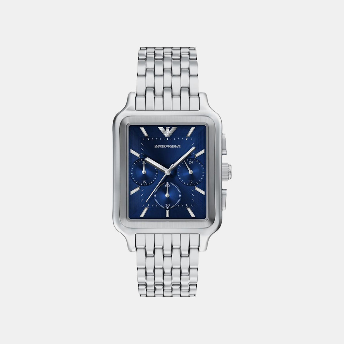 Men Quartz Blue Dial Multi-Function Stainless Steel Watch AR11750