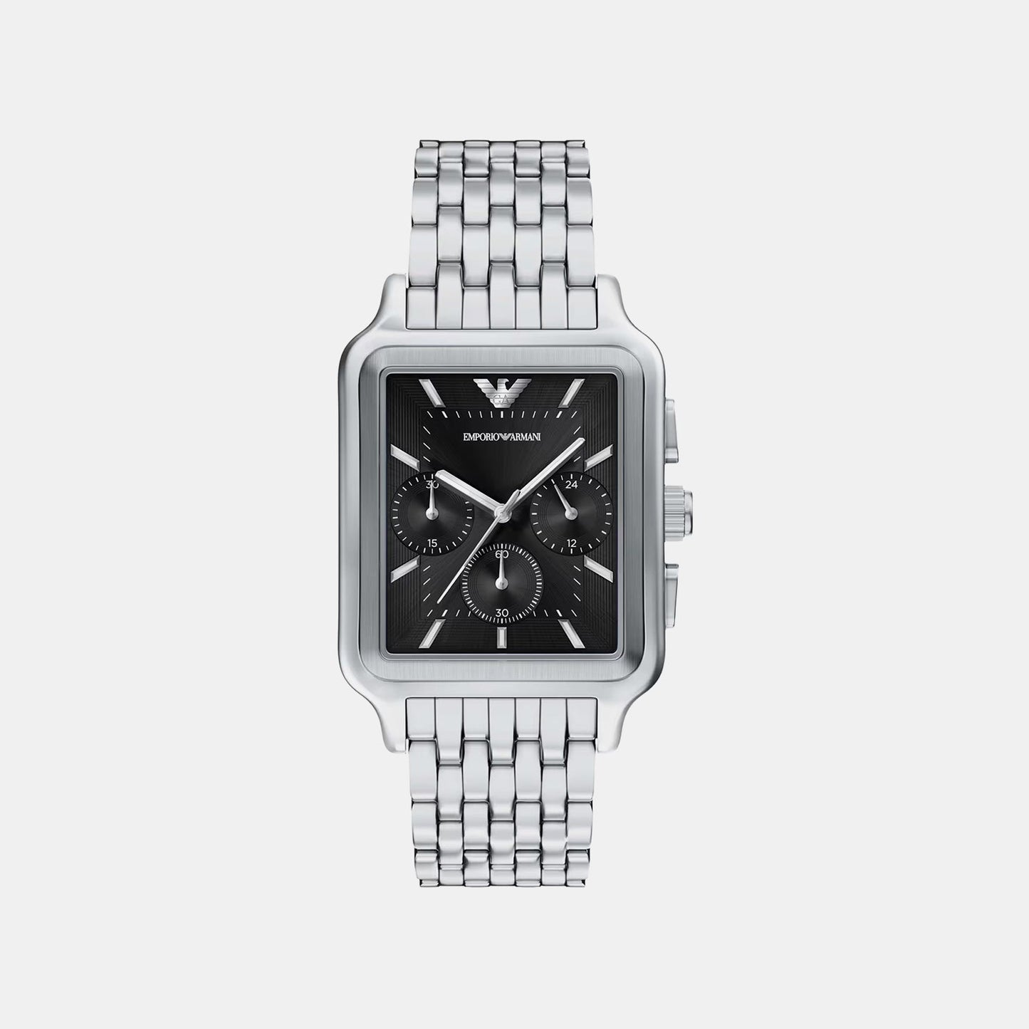 Men Quartz Black Dial Chronograph Stainless Steel Watch AR11751