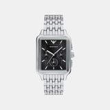 Men Quartz Black Dial Chronograph Stainless Steel Watch AR11751