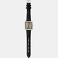 Men Quartz Beige Dial Analog Leather Watch AR11756