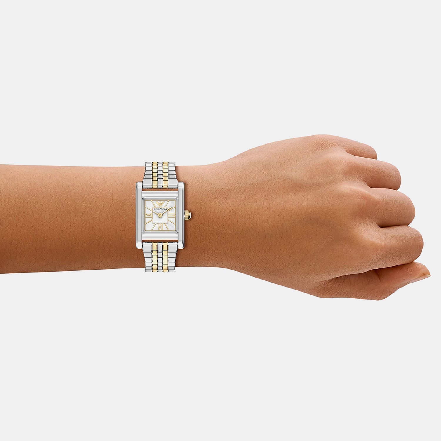 Women Quartz Mother Of Pearl Dial Analog Stainless Steel Watch AR11763