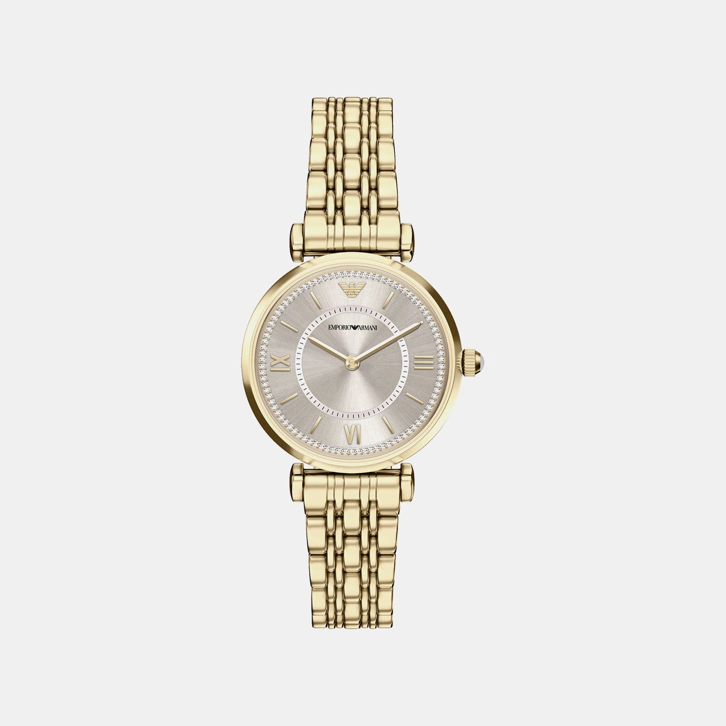 Women Quartz Grey Dial Analog Stainless Steel Watch AR11766