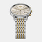 Men Quartz Cream Dial Chronograph Stainless Steel Watch AR11773