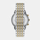 Men Quartz Cream Dial Chronograph Stainless Steel Watch AR11773