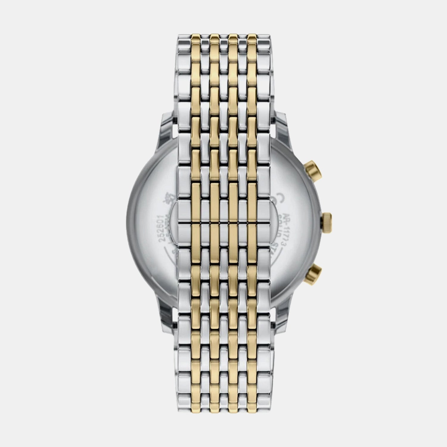 Men Quartz Cream Dial Chronograph Stainless Steel Watch AR11773