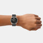 Minimalist Men Quartz Black Dial Chronograph Leather Watch AR11774