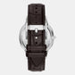 Men Quartz Beige Dial Analog Leather Watch AR11783
