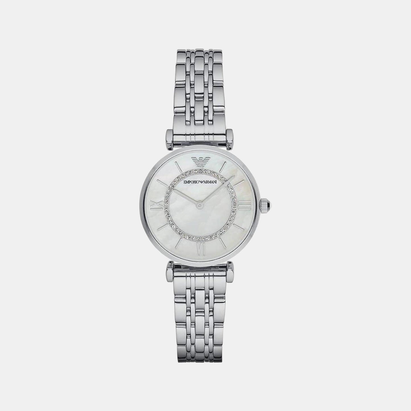 Gianni T-Bar Women Quartz Mother Of Pearl Dial Analog Stainless Steel Watch AR1908