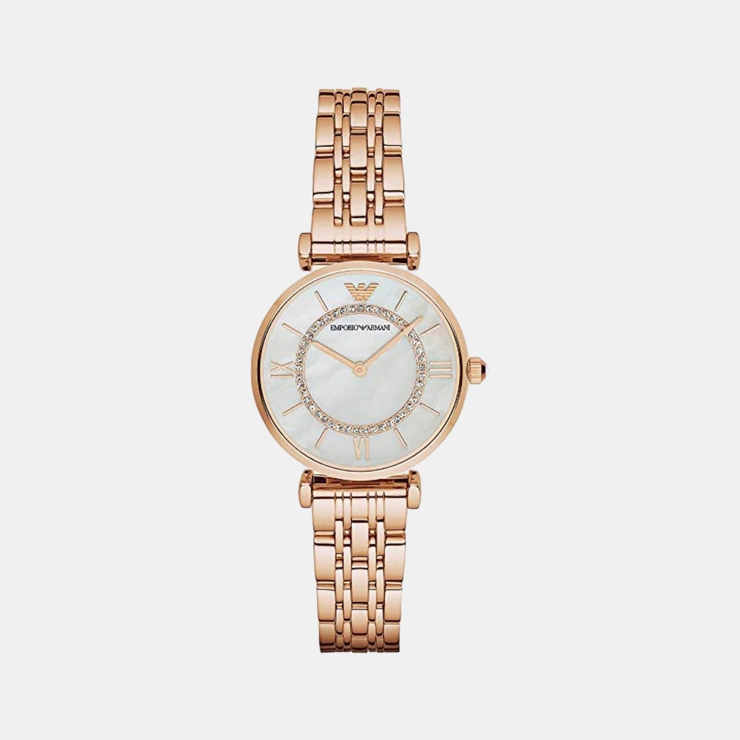Gianni T-Bar Women Quartz Mother Of Pearl Dial Analog Stainless Steel Watch AR1909