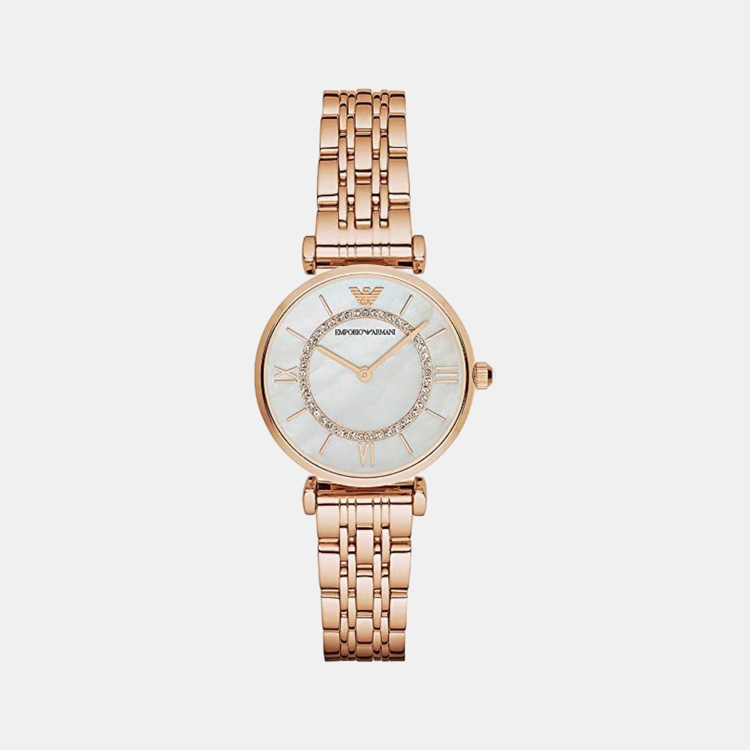 Gianni T-Bar Women Quartz Mother Of Pearl Dial Analog Stainless Steel Watch AR1909