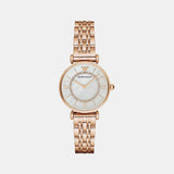 Gianni T-Bar Women Quartz Mother Of Pearl Dial Analog Stainless Steel Watch AR1909