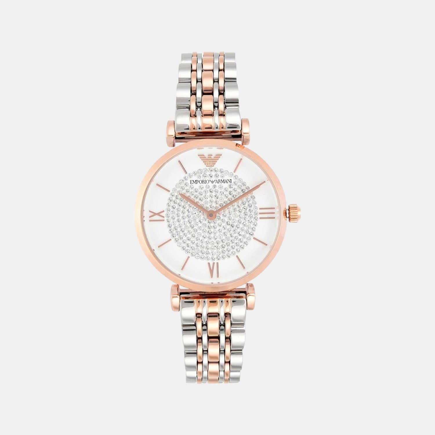 Gianni T-Bar Women Quartz White Dial Analog Stainless Steel Watch AR1926