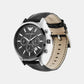Renato Men Quartz Black Dial Chronograph Leather Watch AR2447